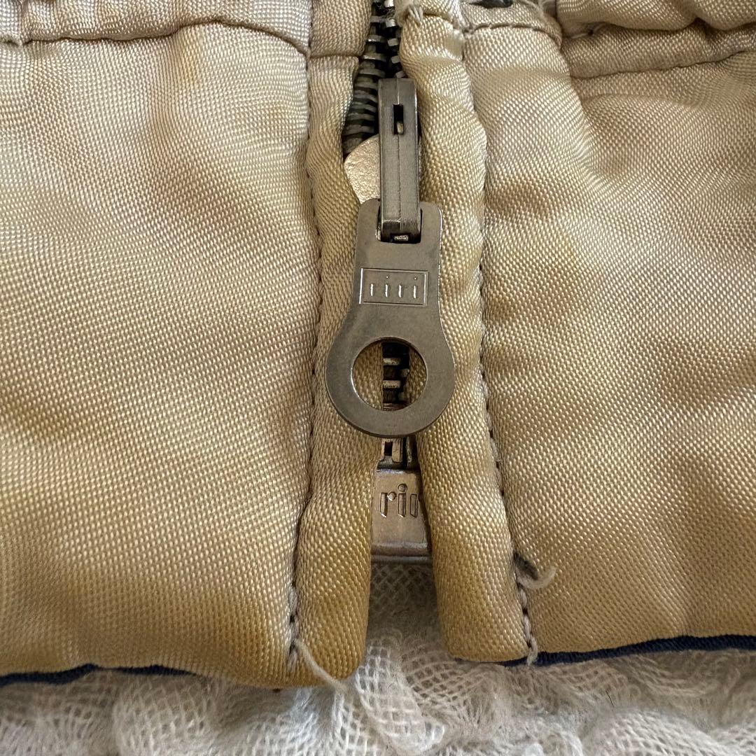 ハリウッドランチマーケット 中綿入り サテン バタフライ刺繍スカジャン ブルー