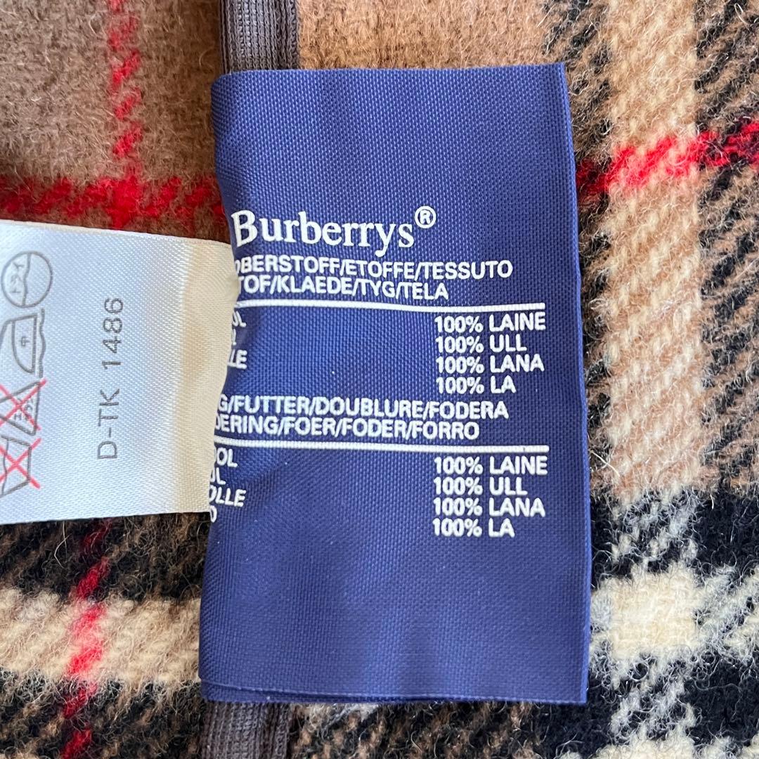 美品　バーバリーズ　ダッフルコート　ノバチェック　キャメル　ウール　英国製 M