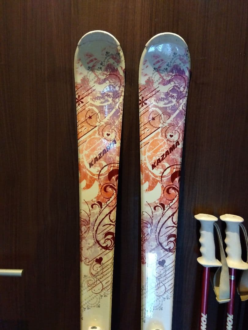 超お買い得‼️KAZAMA/レディース用/スキー３点セット/メンテ・WAX済み✔