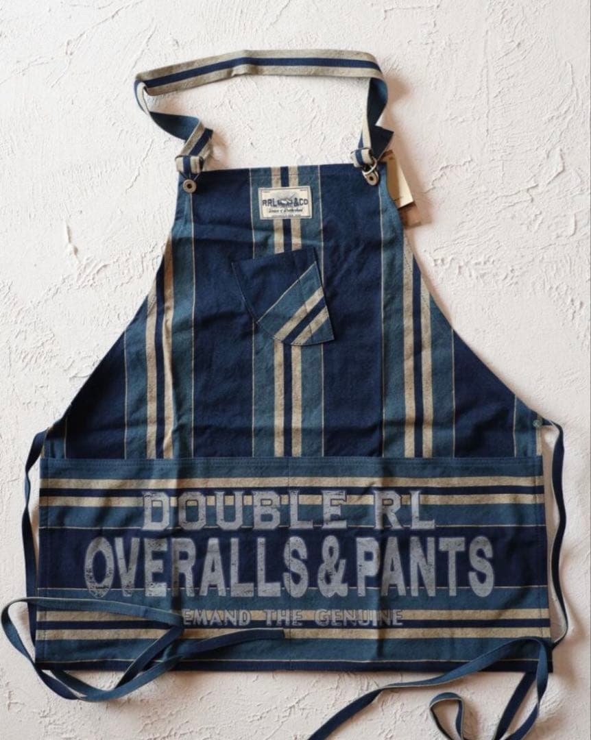新品*RRL*インディゴ ストライプド ウーブン エプロン *ダブルアールエル