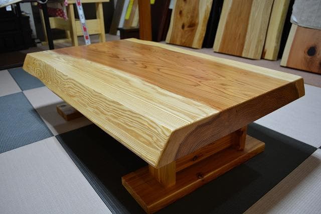 №54　秋田杉一枚板☆座卓☆厚板　3帖～6帖⭐︎セール品