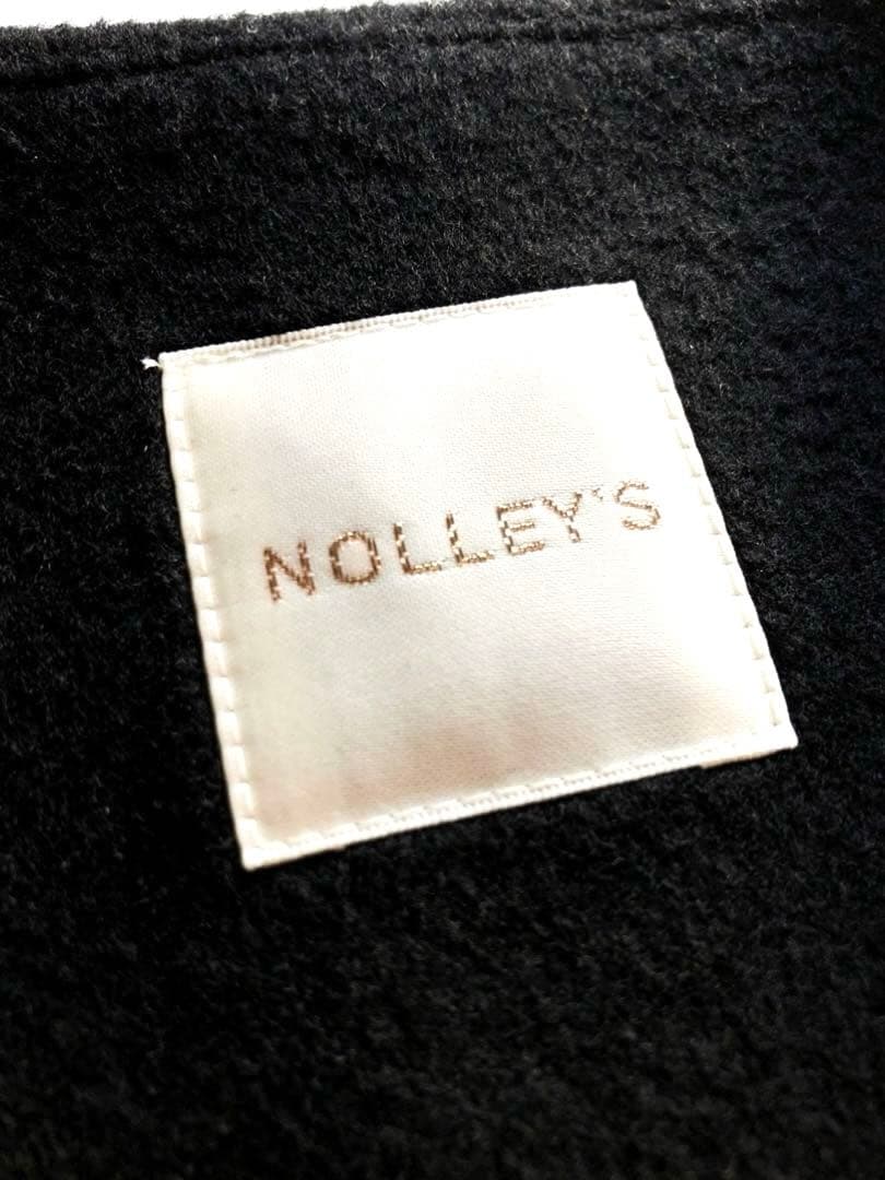 ノーリーズ ダブルクロスノーカラーロングコート M～L