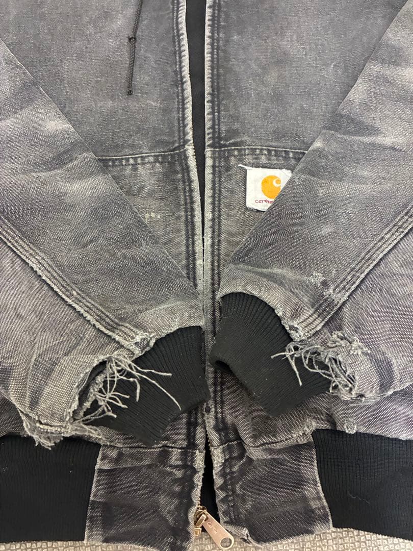 Carhartt アクティブジャケット USA製 星タグ 短丈　ハチノス　襤褸