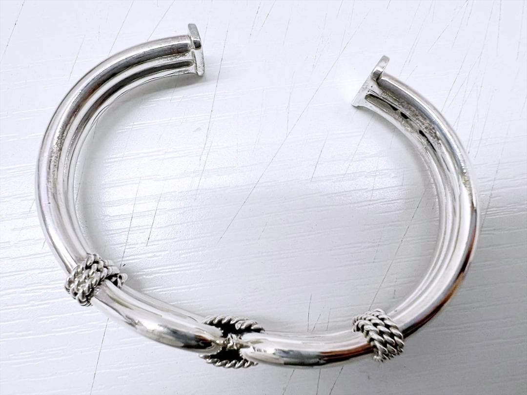 美品　スティーブアルビソ　ホースウィスパラー　バングル　925　4ｍｍ