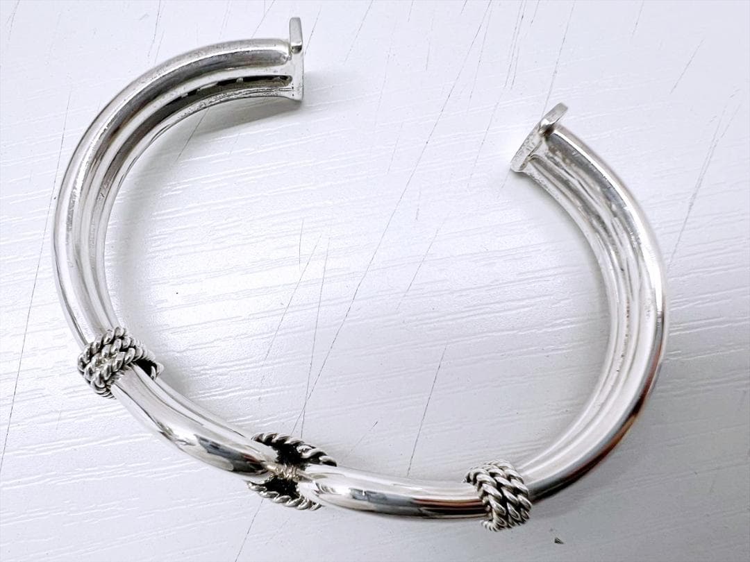 美品　スティーブアルビソ　ホースウィスパラー　バングル　925　4ｍｍ
