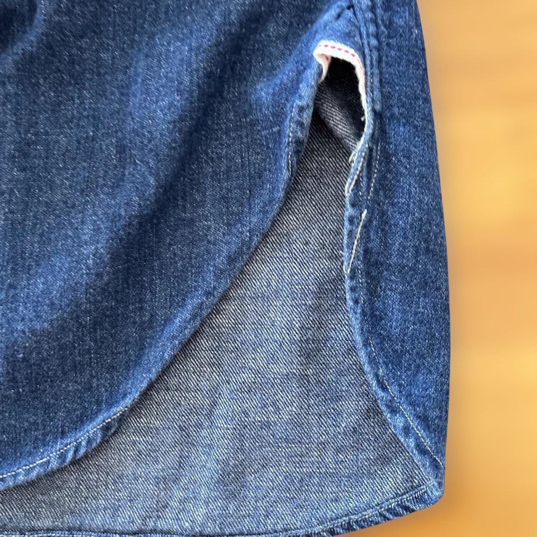 【美品】DOUBLE RL デニムシャツ　 インディゴシャツ 三つ星タグ　L