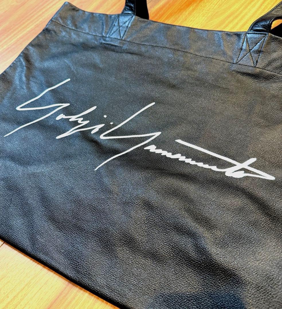 【新品未使用】ヨウジヤマモト ビッグロゴ レザートートバッグ 青山店限定