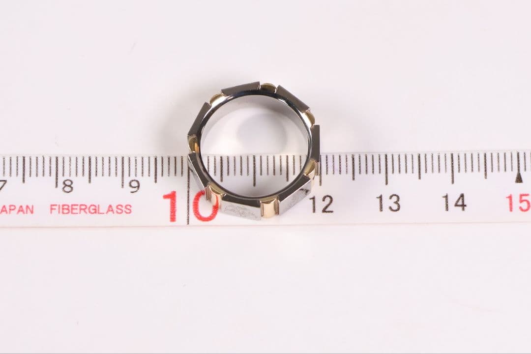 チタン K18 七福神 刻印 リング 指輪 10号 TITAN【CM368】