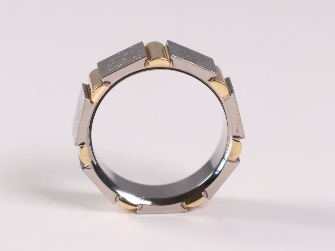 チタン K18 七福神 刻印 リング 指輪 10号 TITAN【CM368】