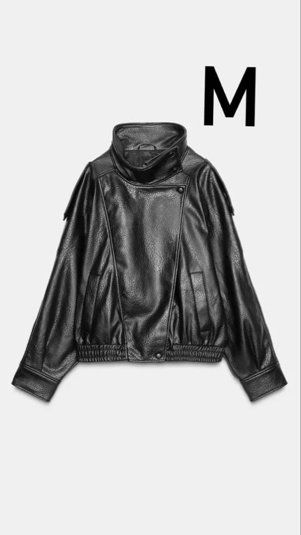 ZARA フェイクレザージャケット Mサイズ ysl
