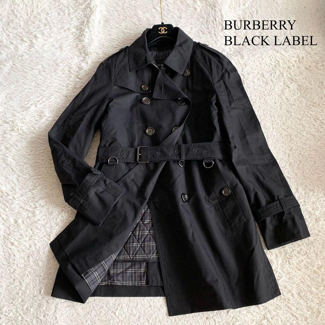 美品✨BURBERRY BLACK LABEL ライナー付きトレンチコート 黒