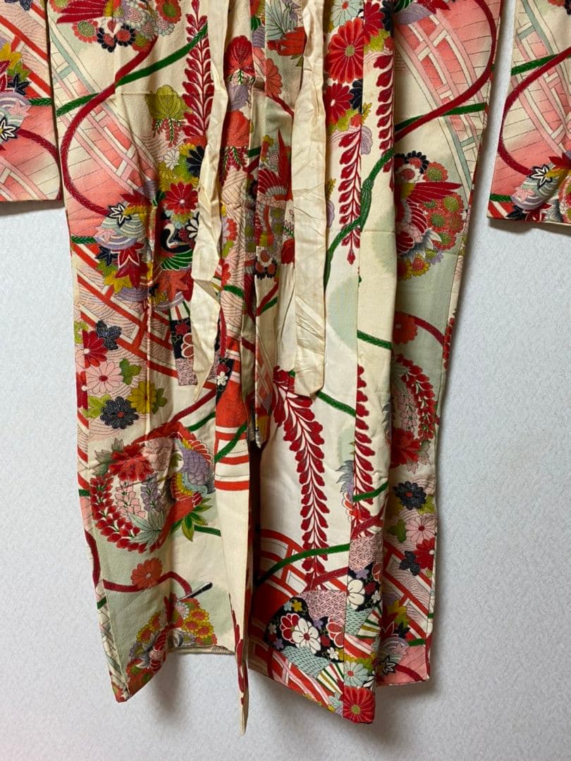 No.74正絹アンティーク子供着物七五三着丈109.5センチ裄丈51センチ