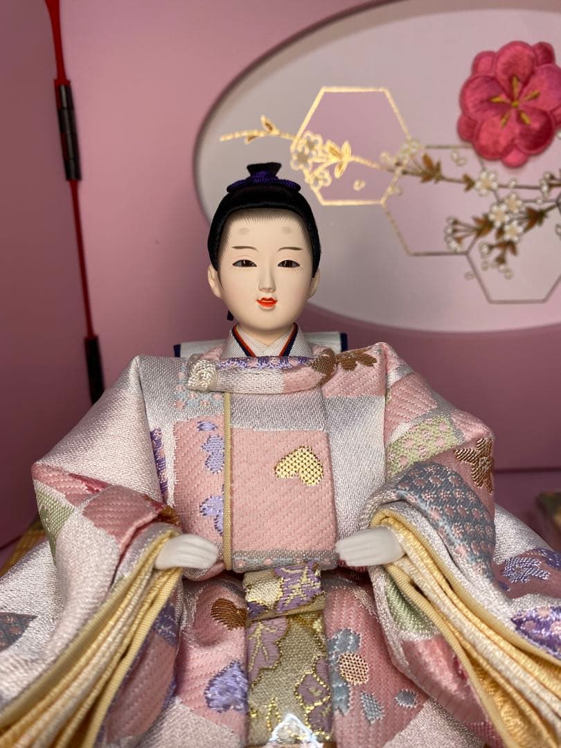 東京久月　雛人形うさぎ付親王飾り収納セット・間口約４５×奥行約２７×高さ約４２㎝