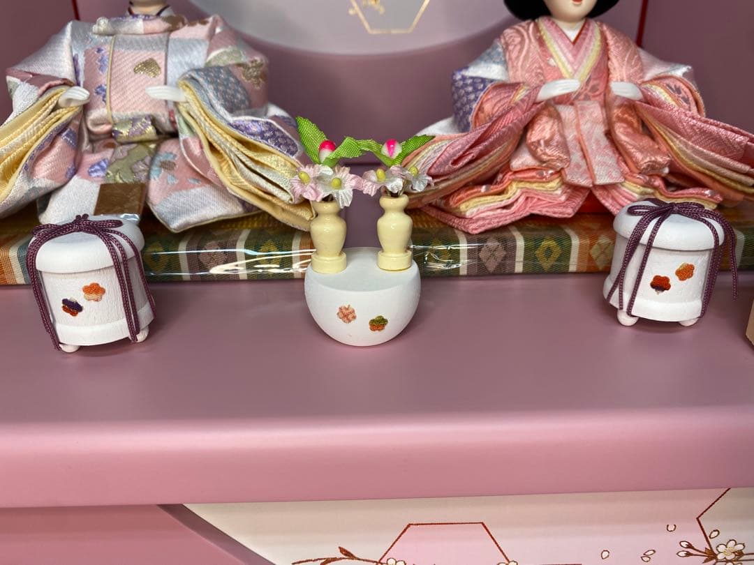 東京久月　雛人形うさぎ付親王飾り収納セット・間口約４５×奥行約２７×高さ約４２㎝