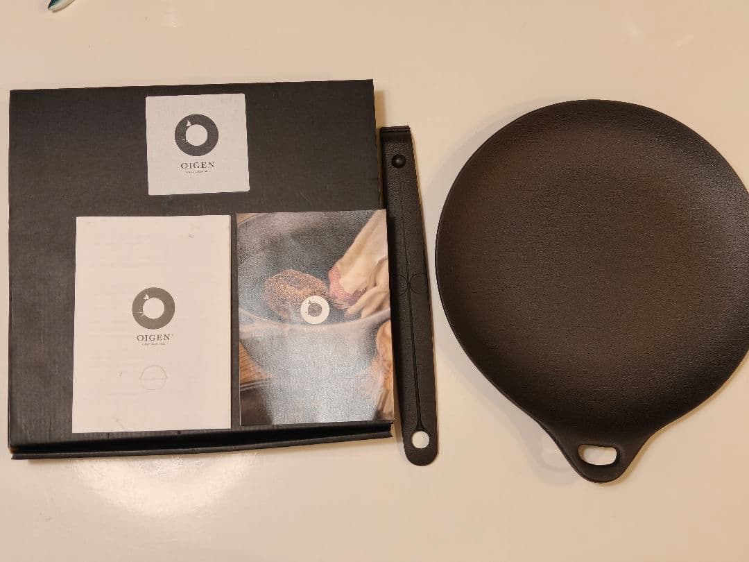 OIGEN及源鋳造ピアット24cm F-461鉄フライパン皿 南部鉄器キャンプ