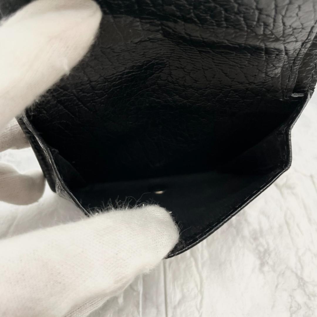 美品✨MaisonMargiela マルジェラ 折り財布 グレインレザー 黒