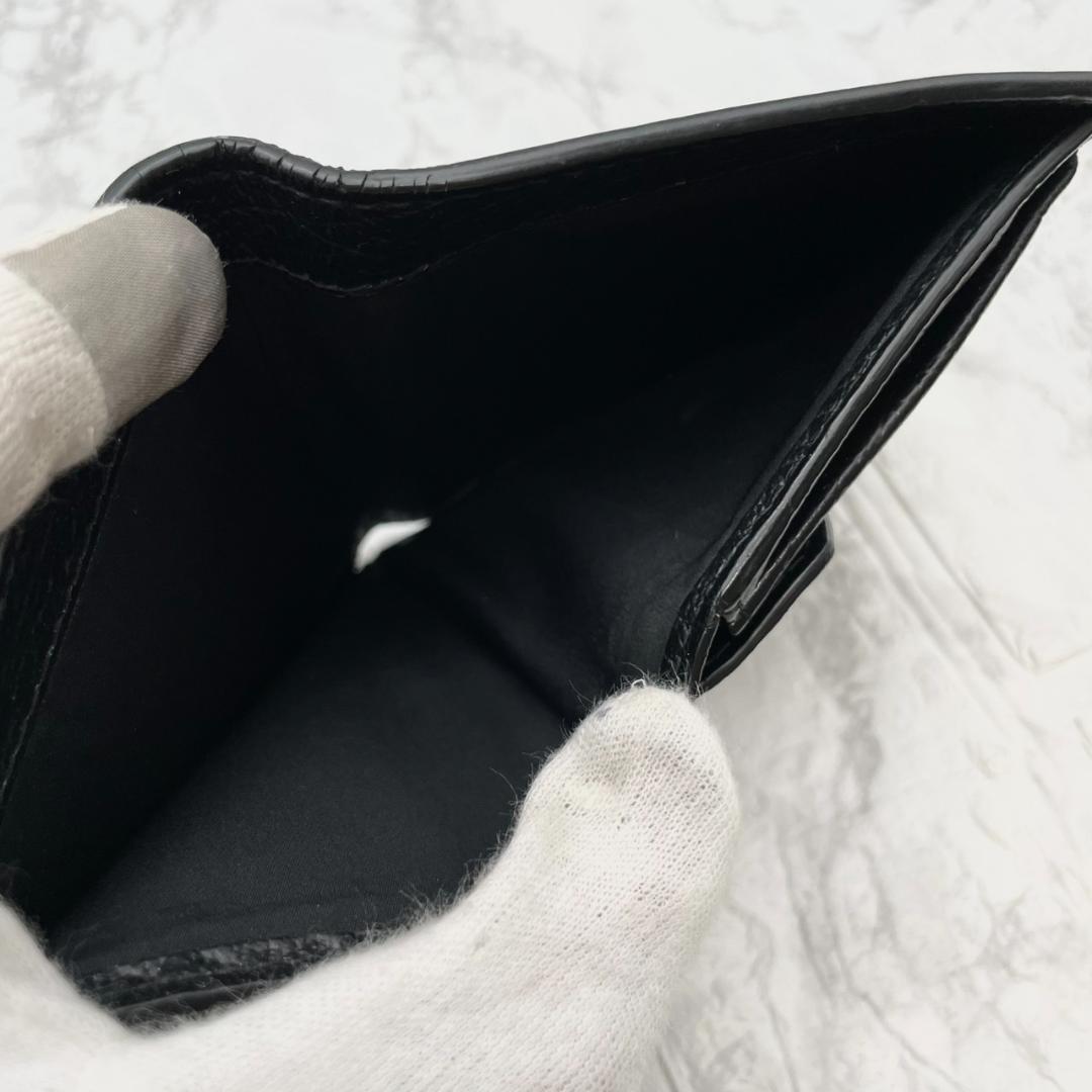 美品✨MaisonMargiela マルジェラ 折り財布 グレインレザー 黒