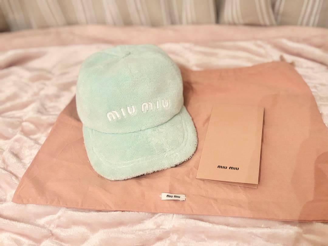 miumiu テリークロス パイル地 キャップ