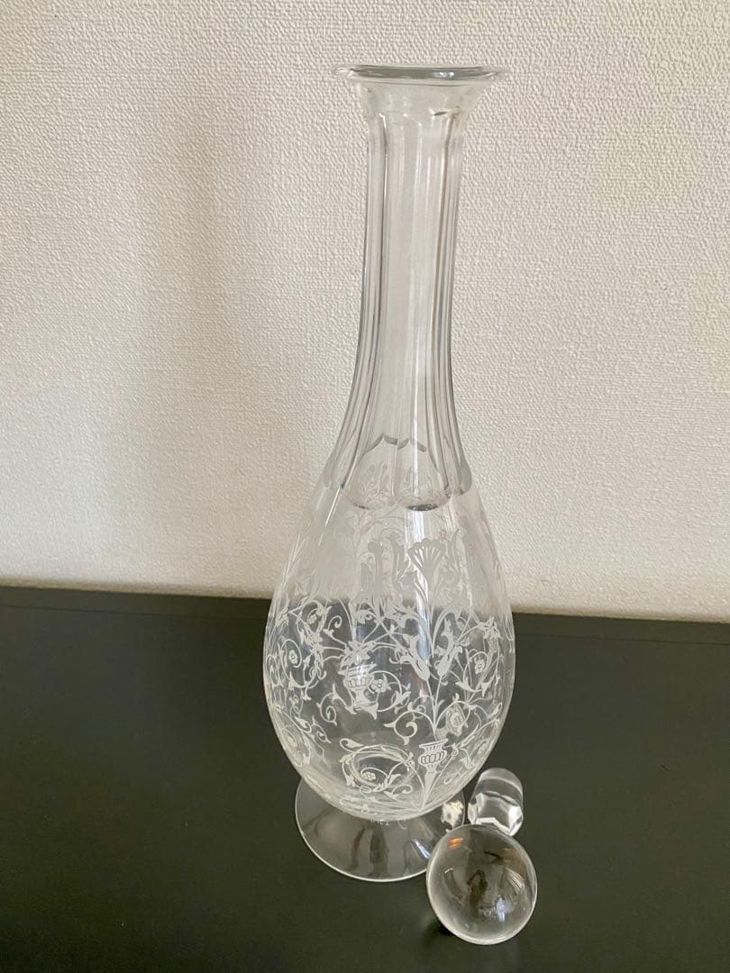 空きボトル　モネ ジョセフィーヌ デキャンタ クリスタルガラス　蓋あり