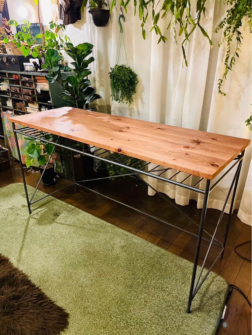カウンターデスク　アイアン家具　ハンドメイド　オーダーメイド　男前家具　無骨