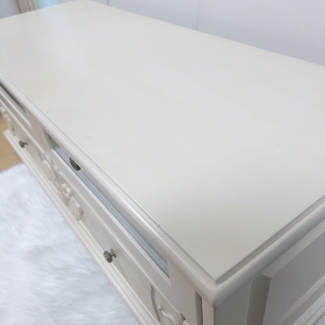 アンティーク 猫脚 テレビ台　クリーム Grace White ロココ調　北欧