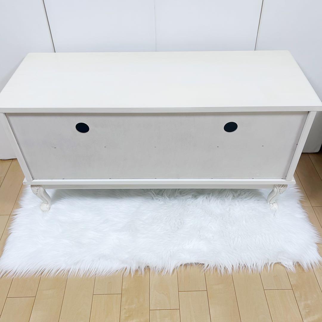 アンティーク 猫脚 テレビ台　クリーム Grace White ロココ調　北欧