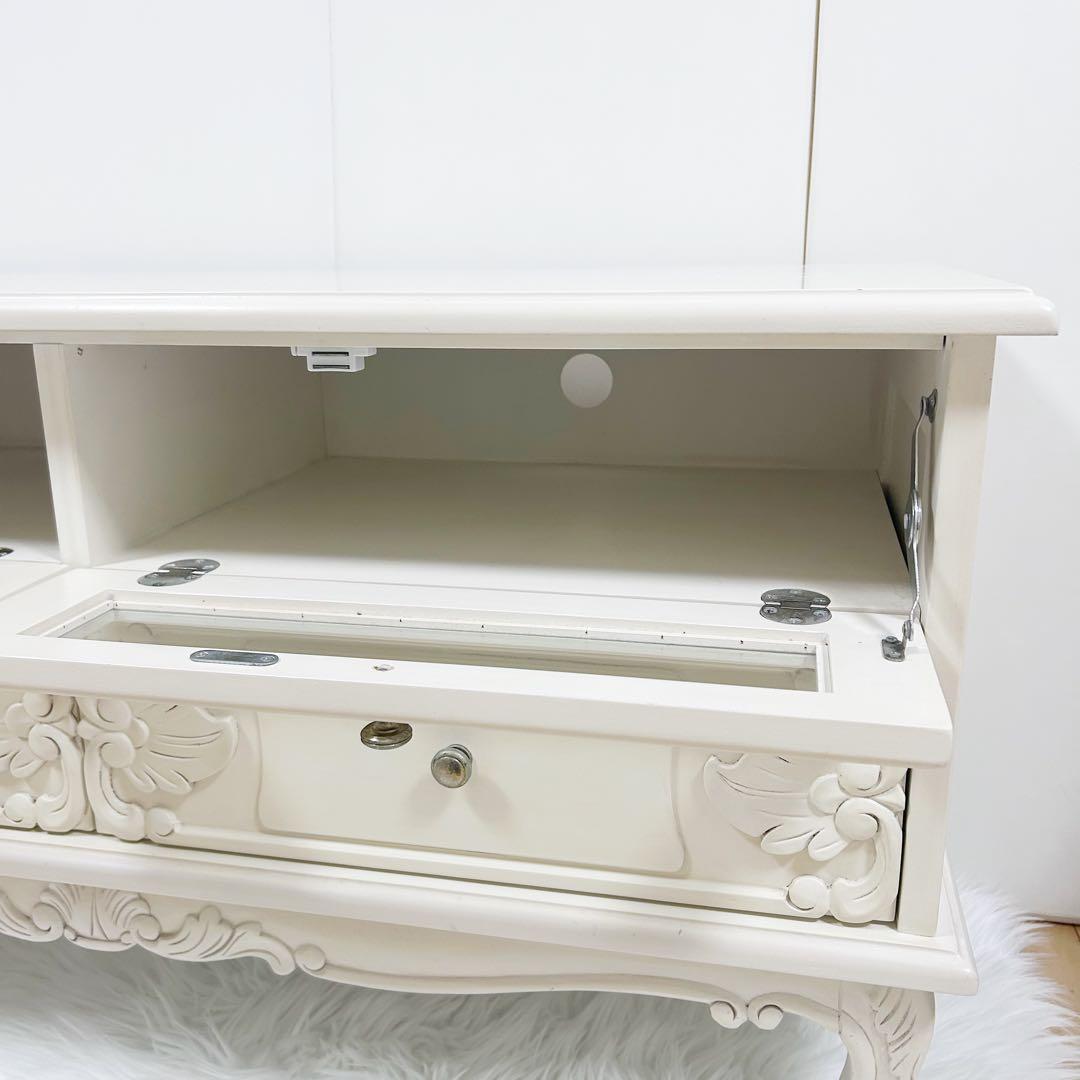 アンティーク 猫脚 テレビ台　クリーム Grace White ロココ調　北欧