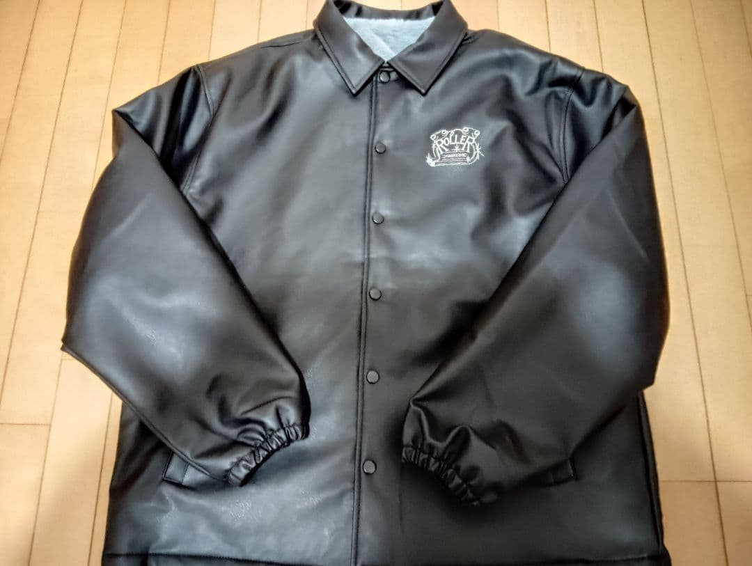 ジャケット・アウター ROLLER FAKE LEATHER COACH JACKET XL