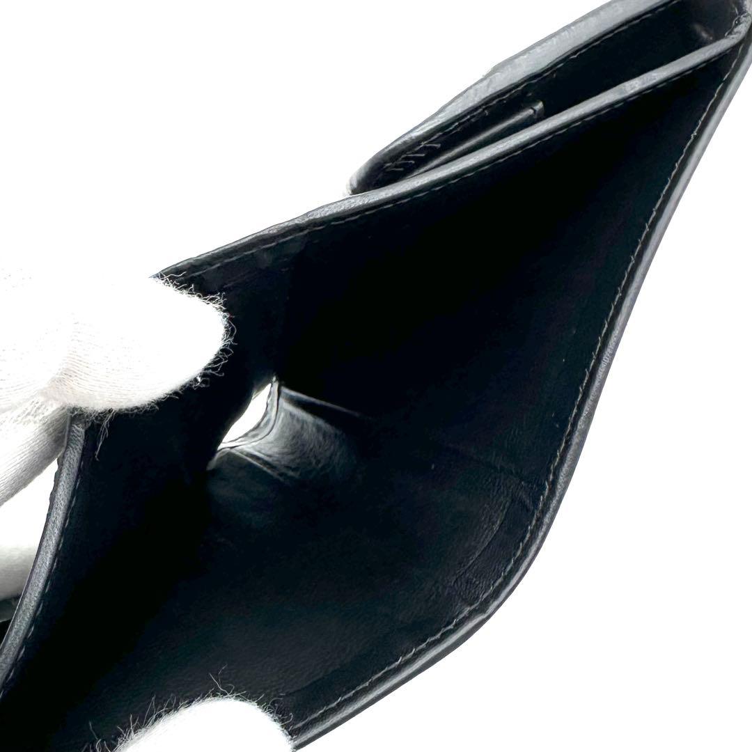 未使用✨ハンティングワールド 二つ折り財布 SAFARI 本革 キャンバス 黒