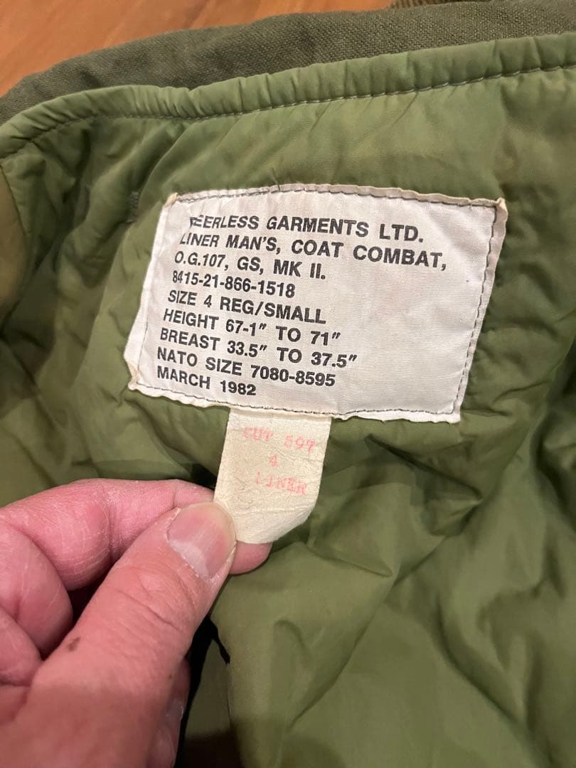 淳ヴィンテージカナダ軍のMK2コンバットジャケット