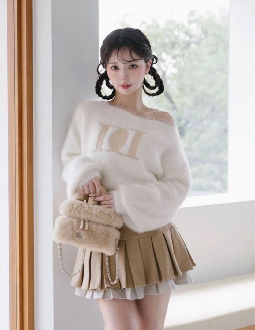 Darich DDロゴワンショルニットトップス