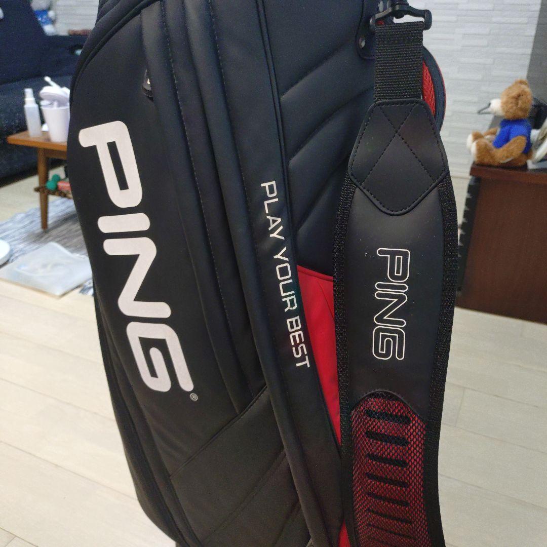 PING キャディバッグ ブラック・レッド
