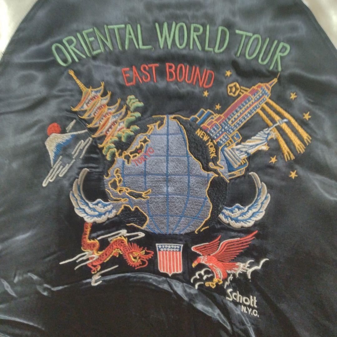 Schott スカジャン 黒 希少XL