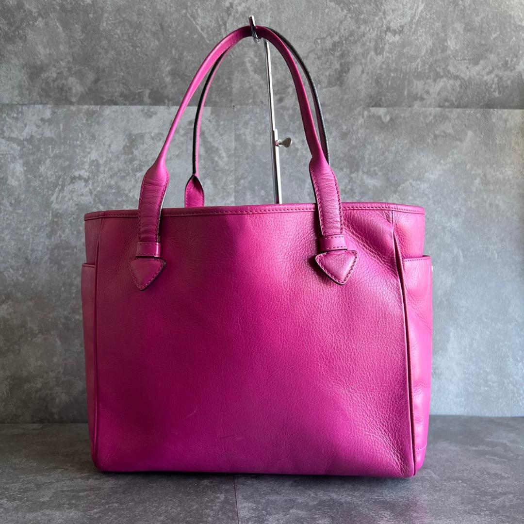 ⭐️LOEWE⭐️ロエベ ヘリテージ トートバッグ ピンク レザー ロゴ型押し