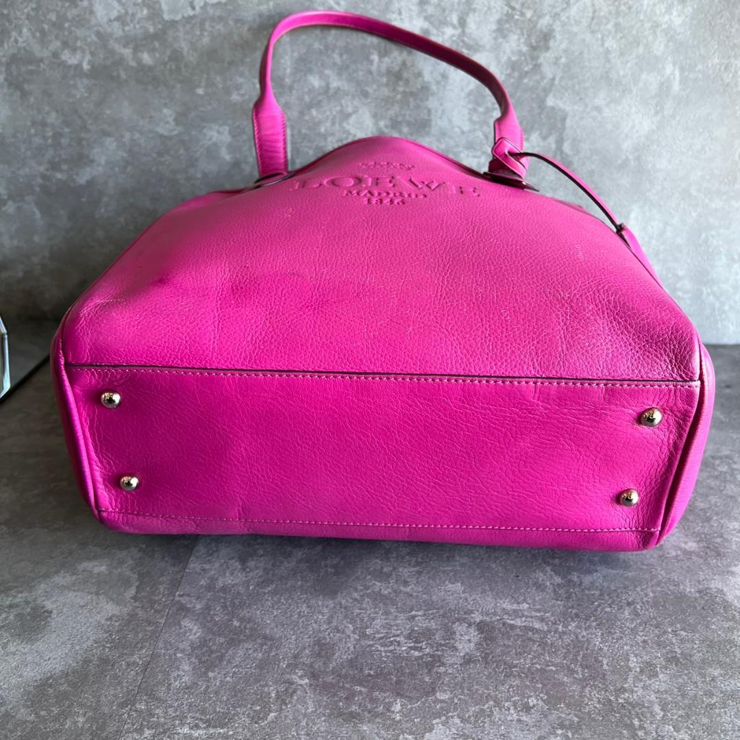 ⭐️LOEWE⭐️ロエベ ヘリテージ トートバッグ ピンク レザー ロゴ型押し