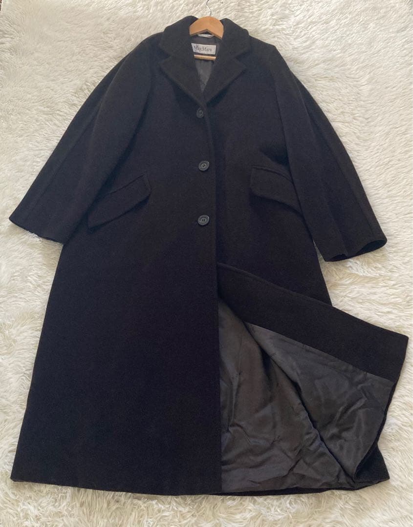 MAX Mara 白タグ　ダークブラウン チェスターコート 40