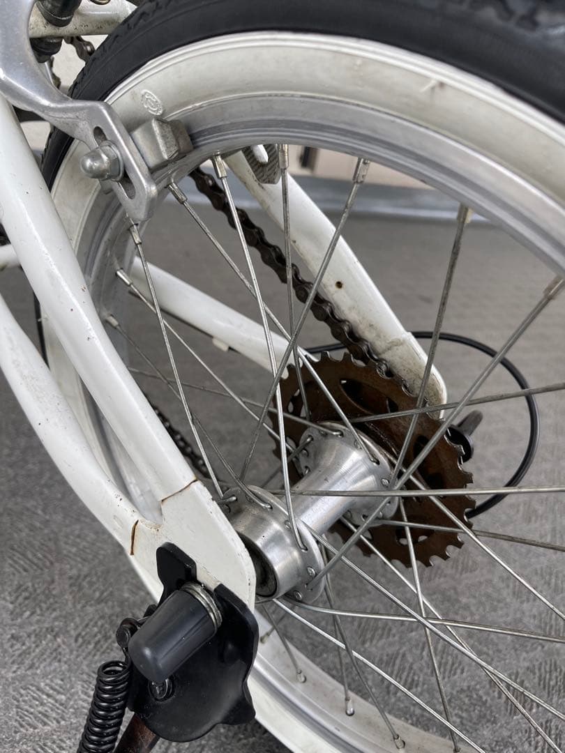 希少 CHARI-Q チョロQ 折りたたみ自転車 ホワイト　チャリQ ミニチャリ