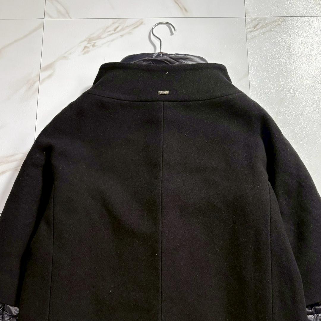 ヘルノ人気 2WAY レイヤードダウン コクーン ブラック 42