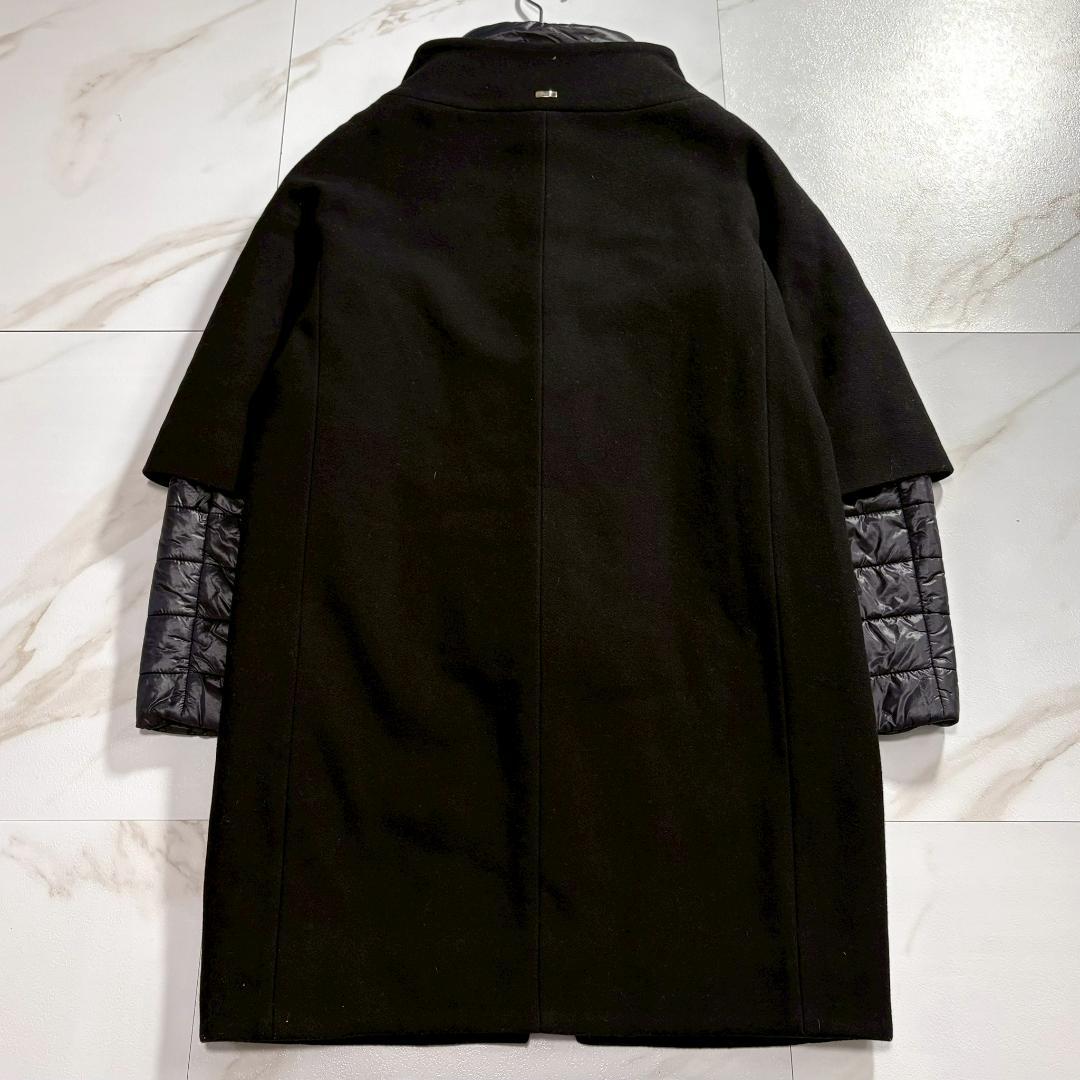 ヘルノ人気 2WAY レイヤードダウン コクーン ブラック 42