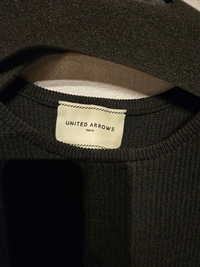 UNITED ARROWS　リボンペプラムニット　ブラック　ユナイテッドアローズ