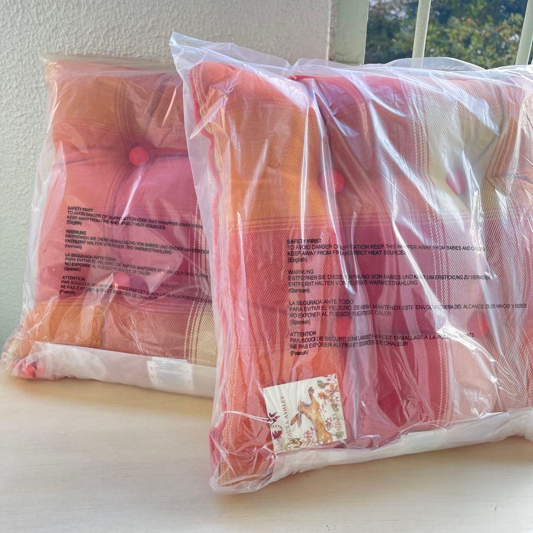 イギリス直輸入　旧ローラアシュレイ シートパッド2枚　未開封