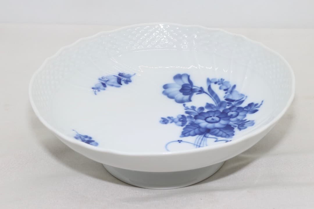 ロイヤル・コペンハーゲン ブルーフラワー 脚付 ケーキディッシュ コンポート