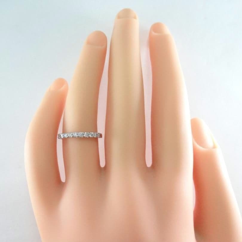 0.30ct　ダイヤモンド　ハーフエタニティ　リング　プラチナ