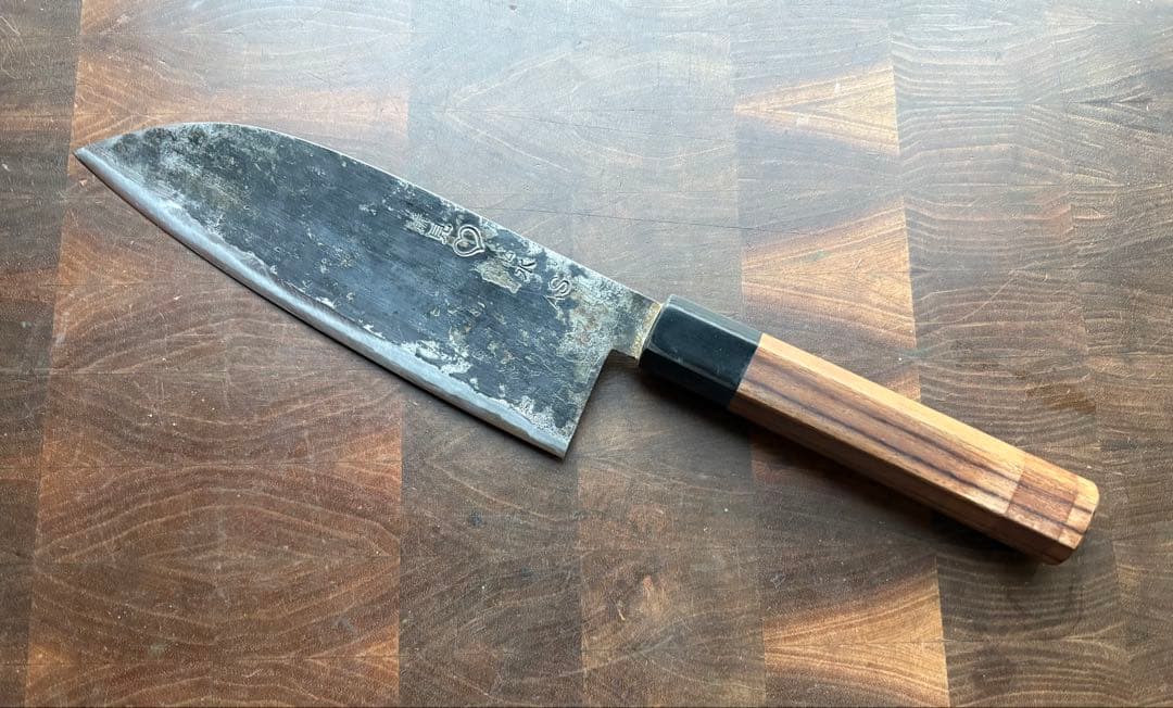 備中打刃物　武田刃物　AS 新見　松水　牛刀　180mm 包丁　青紙スーパー