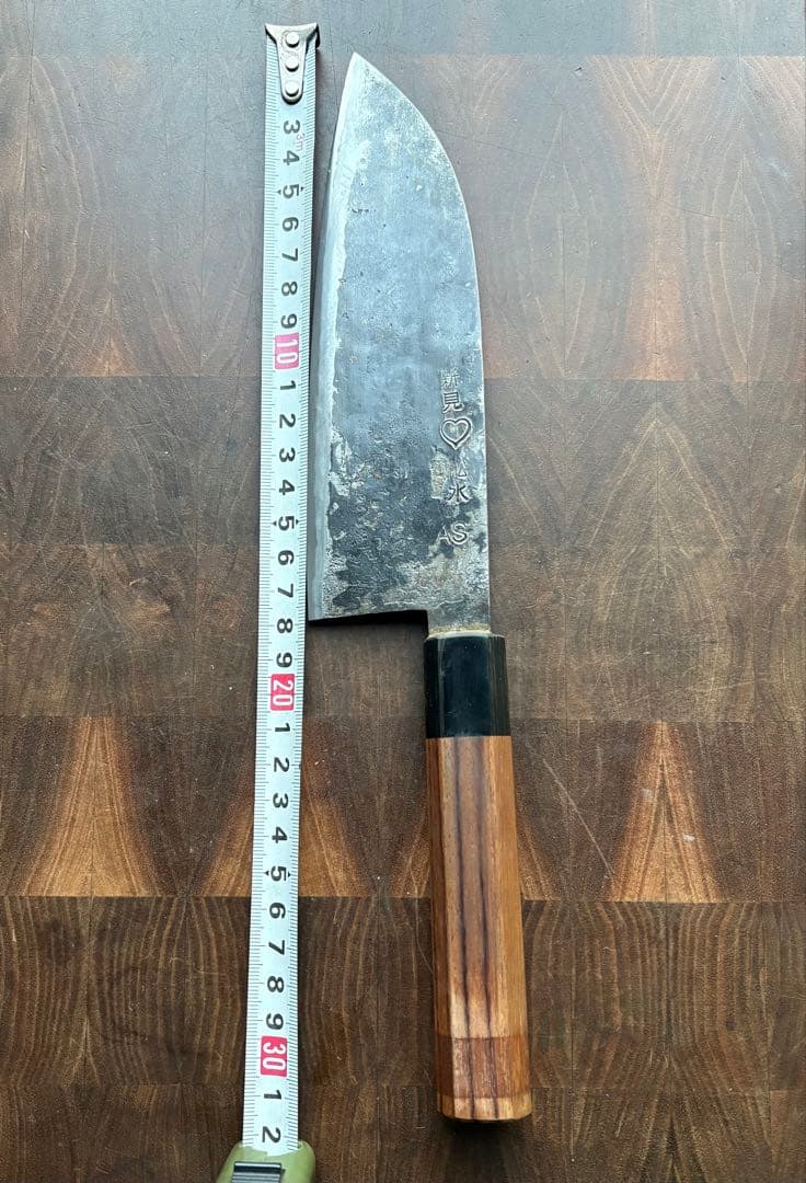 備中打刃物　武田刃物　AS 新見　松水　牛刀　180mm 包丁　青紙スーパー