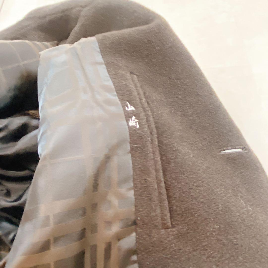 バーバリーロンドン カシミヤ シャドーチェック チェスターコート