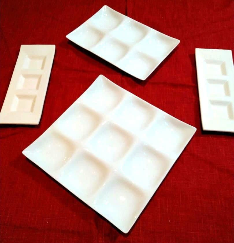 パーティー用♥九谷焼 司峰作３盛皿♦グッドデザイン・プレート賞受賞６・９盛皿5皿