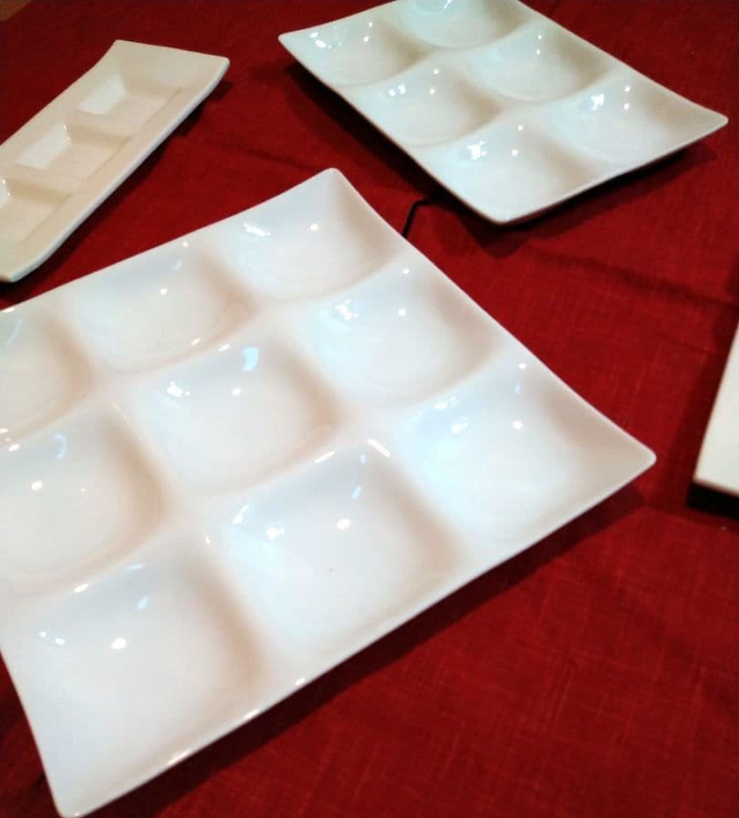 パーティー用♥九谷焼 司峰作３盛皿♦グッドデザイン・プレート賞受賞６・９盛皿5皿