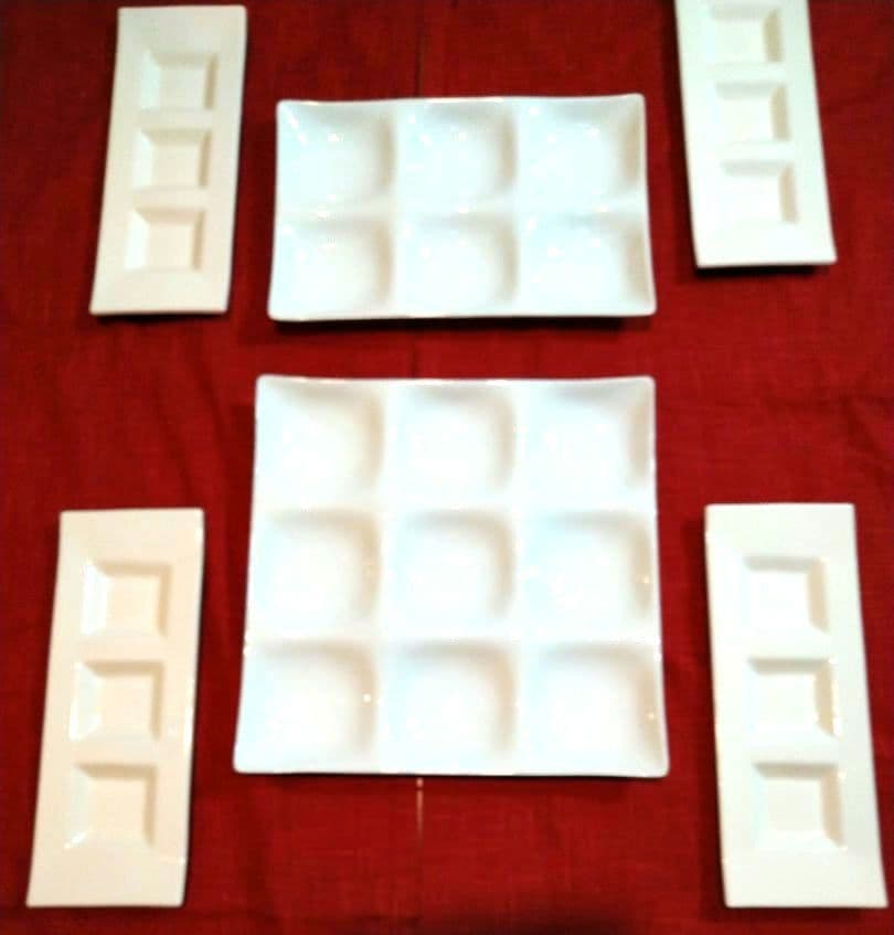 パーティー用♥九谷焼 司峰作３盛皿♦グッドデザイン・プレート賞受賞６・９盛皿5皿