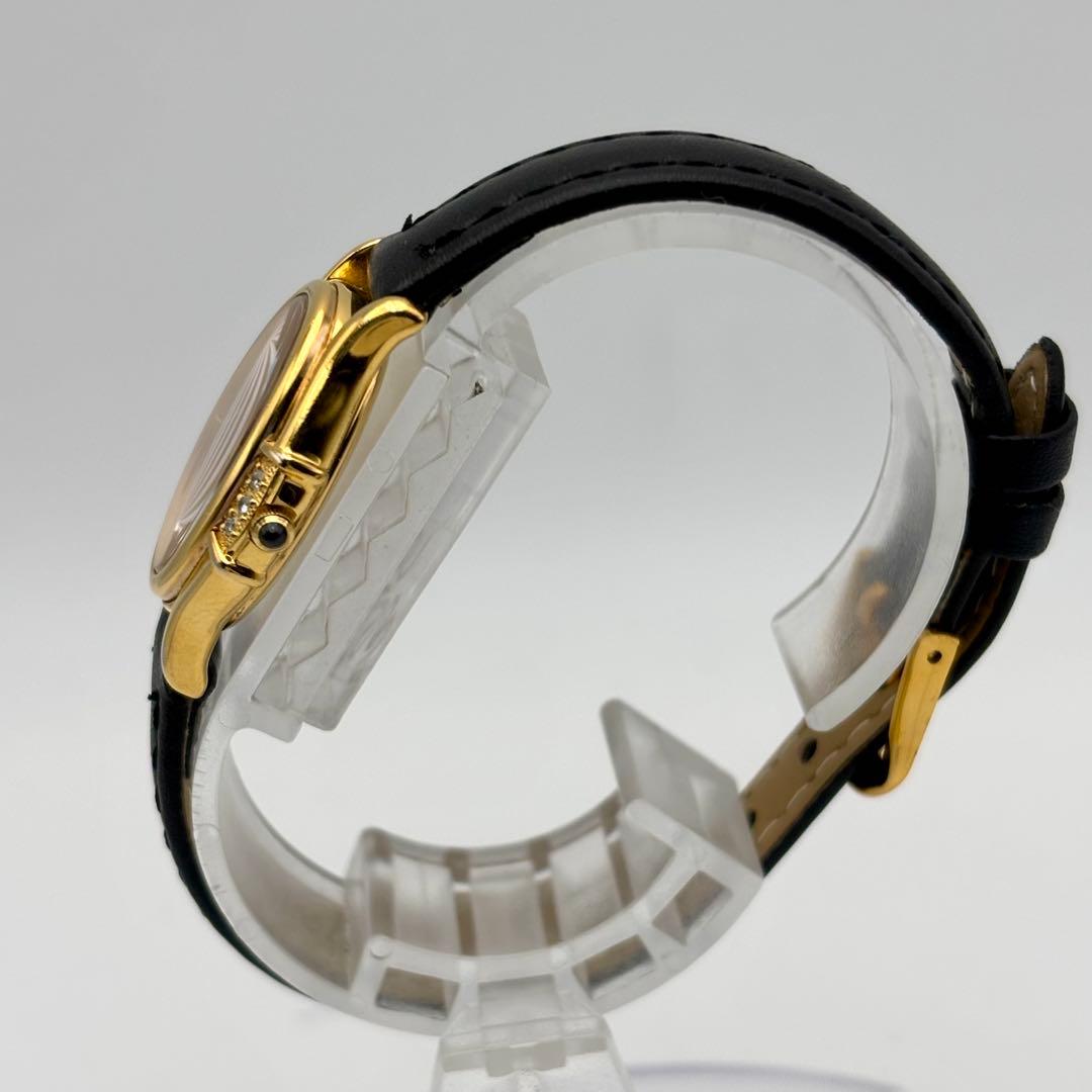 美品✨SEIKO エクセリーヌ　6Pダイヤ　ゴールド　オーバル レディース腕時計